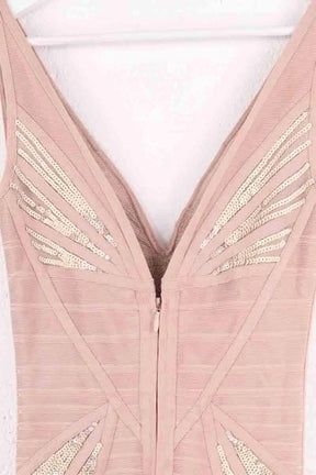Robe Herve Leger Rose en Viscose