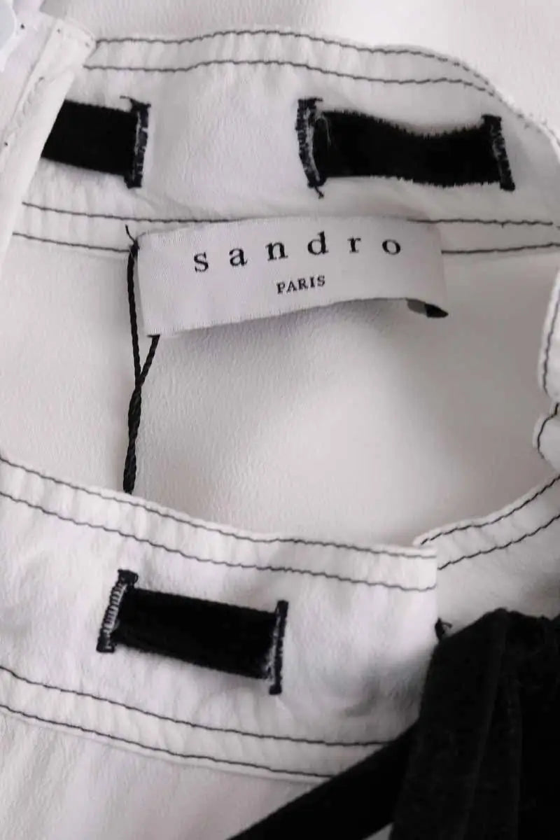 Blouse Sandro Blanc en Viscose