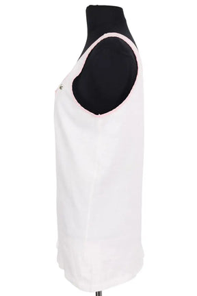 Top sans manche Lacoste Blanc en Coton