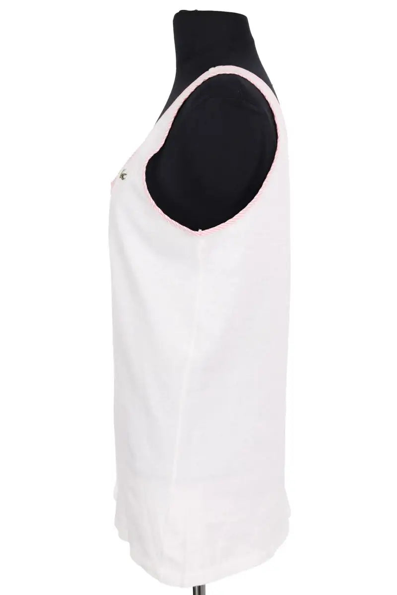 Top sans manche Lacoste Blanc en Coton