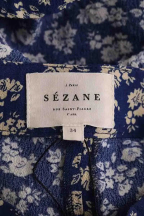 Mini jupe Sézane Bleu en Synthétique