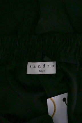 Pantalon droit Sandro Noir en Synthétique