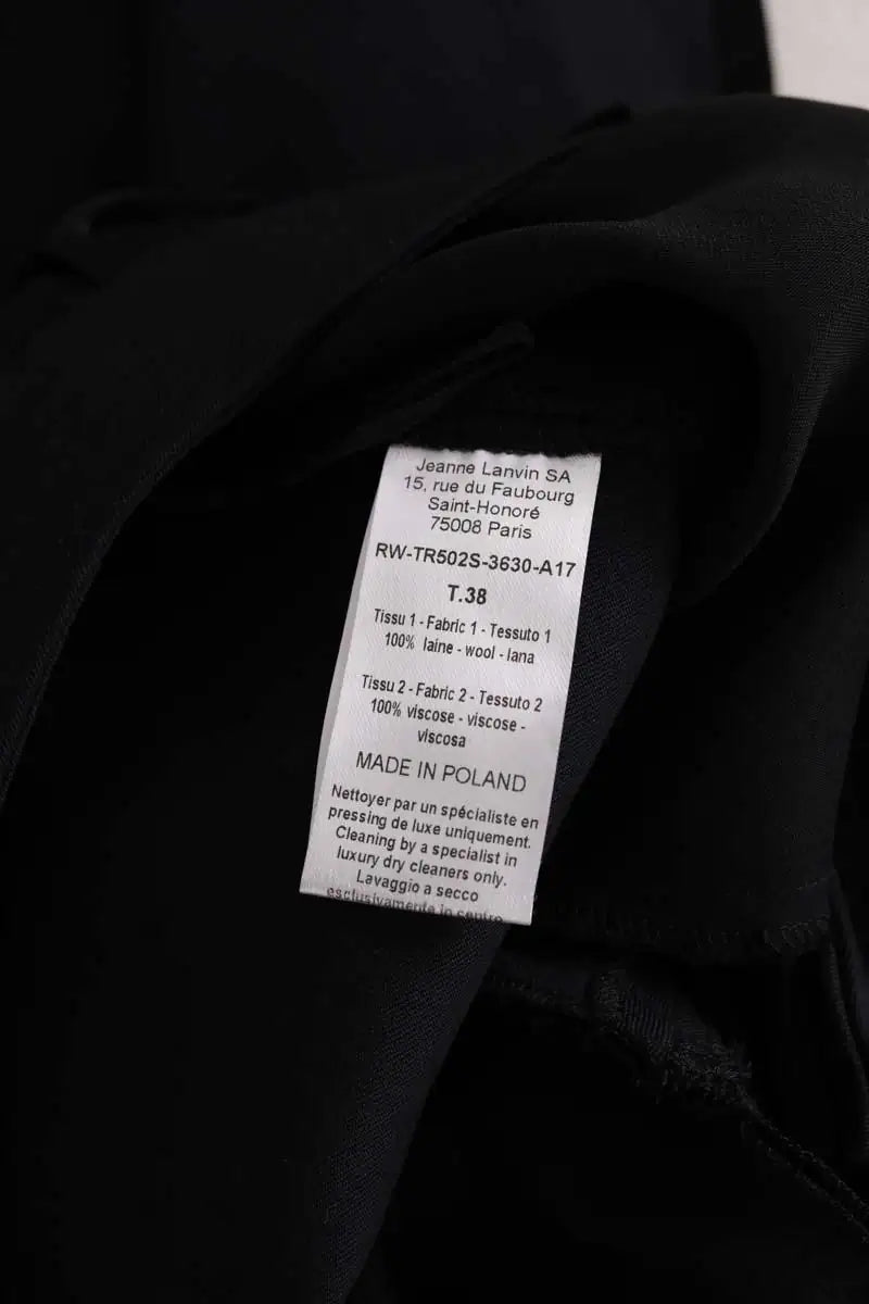 Pantalon Lanvin Noir en Laine
