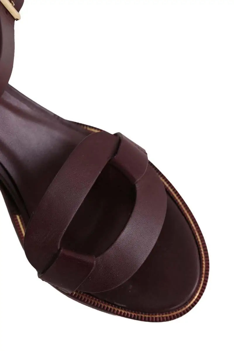 Talons Avril Gau Bordeaux en Cuir