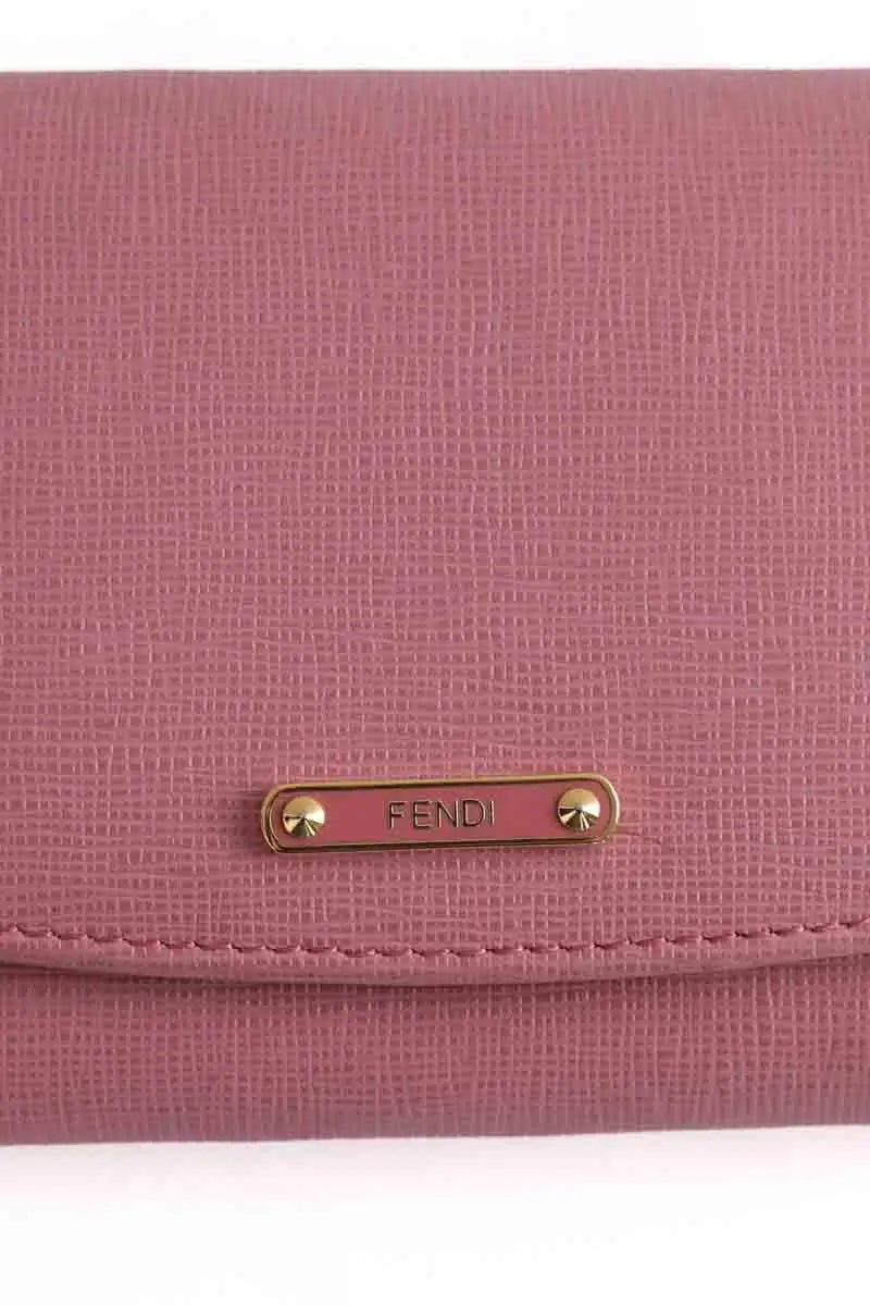 Portefeuille Fendi Rose en Cuir