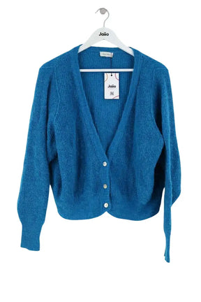 Cardigan American Vintage Bleu en Synthétique, taille S - Seconde Main