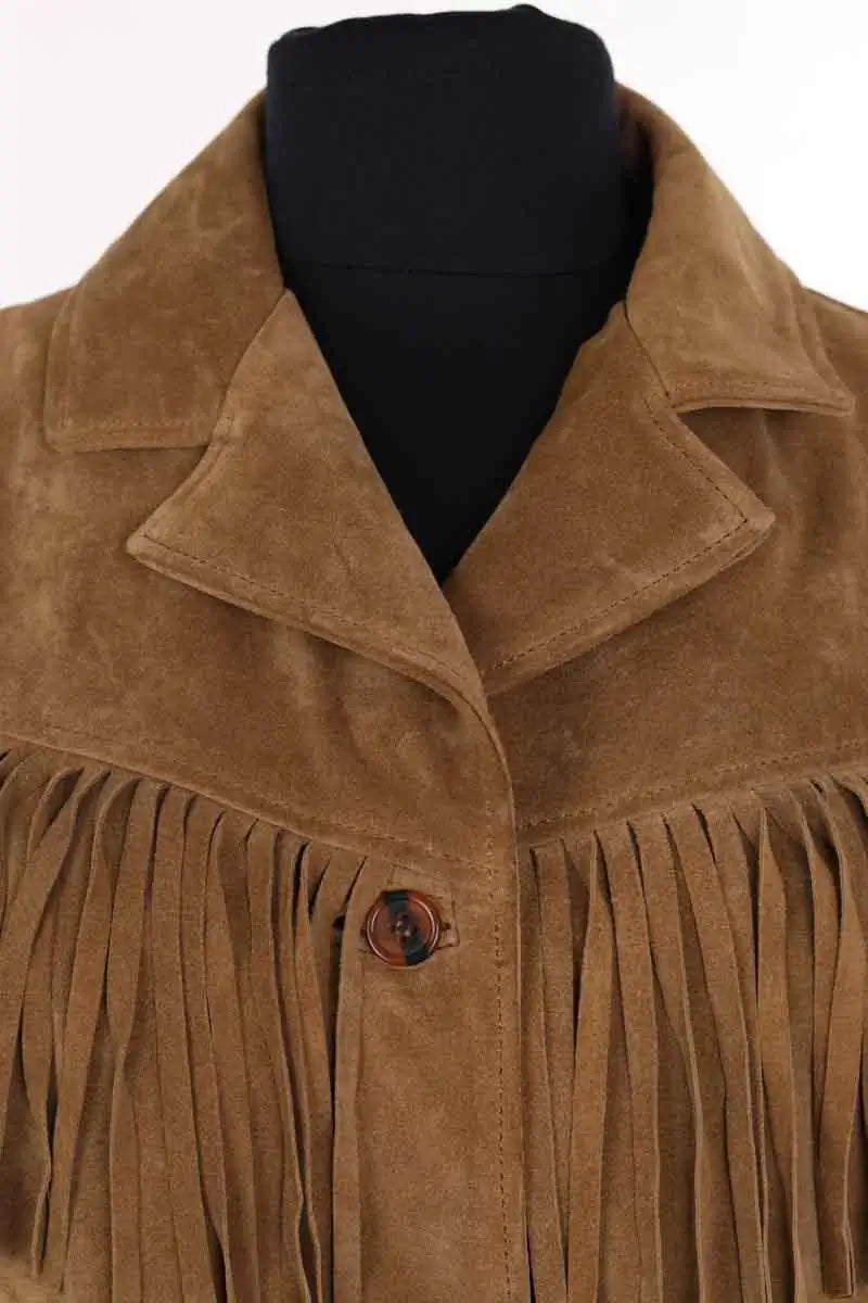 Veste Balzac Camel en Cuir
