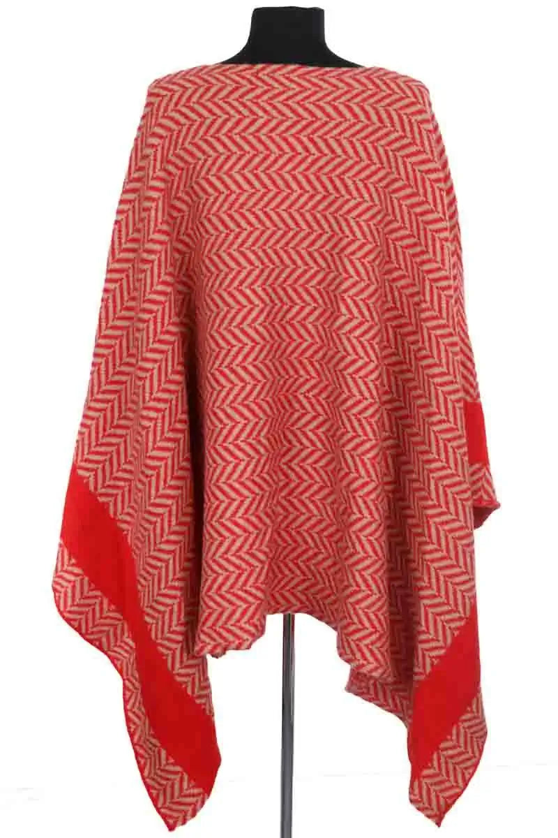 Poncho Maje Rouge en Synthétique