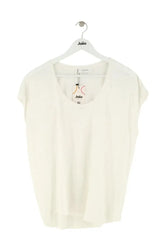 T-shirt Frame Blanc en Lin, taille L - Seconde Main