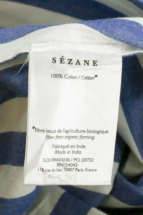 Pantalon Sézane Bleu en Coton