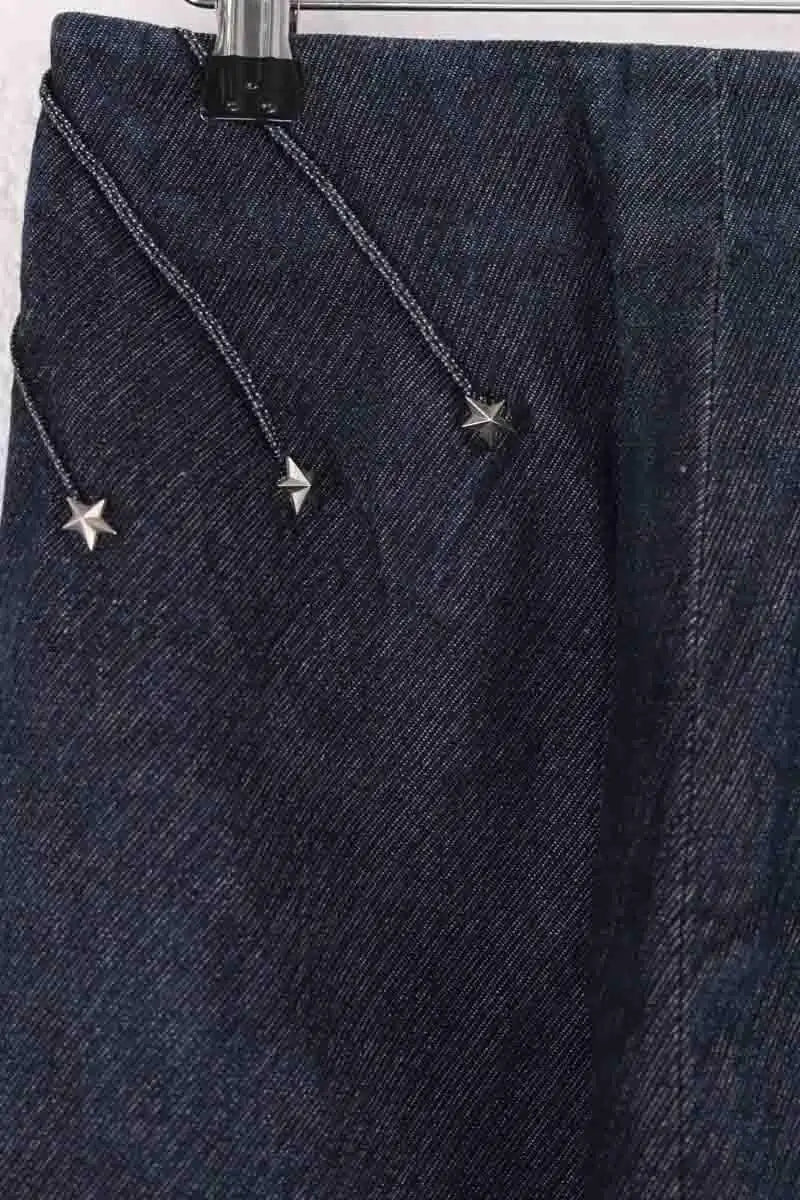 Jupe Mugler Bleu en Coton