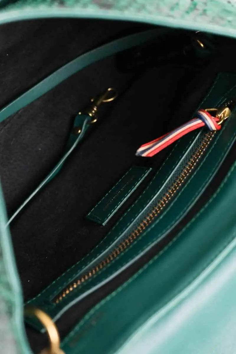 Sac à bandoulière Jérôme Dreyfuss Lulu Vert en Cuirs exotiques