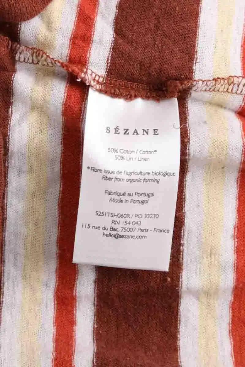 T-shirt Sézane Marron en Coton