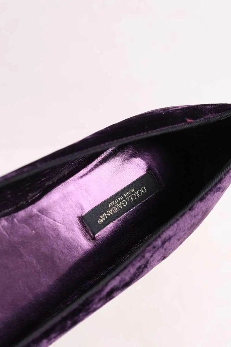 Ballerines Dolce & Gabbana Violet en Velours