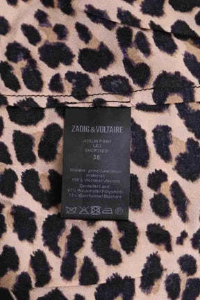Jupe Zadig & Voltaire Joslin print leo Beige en Viscose