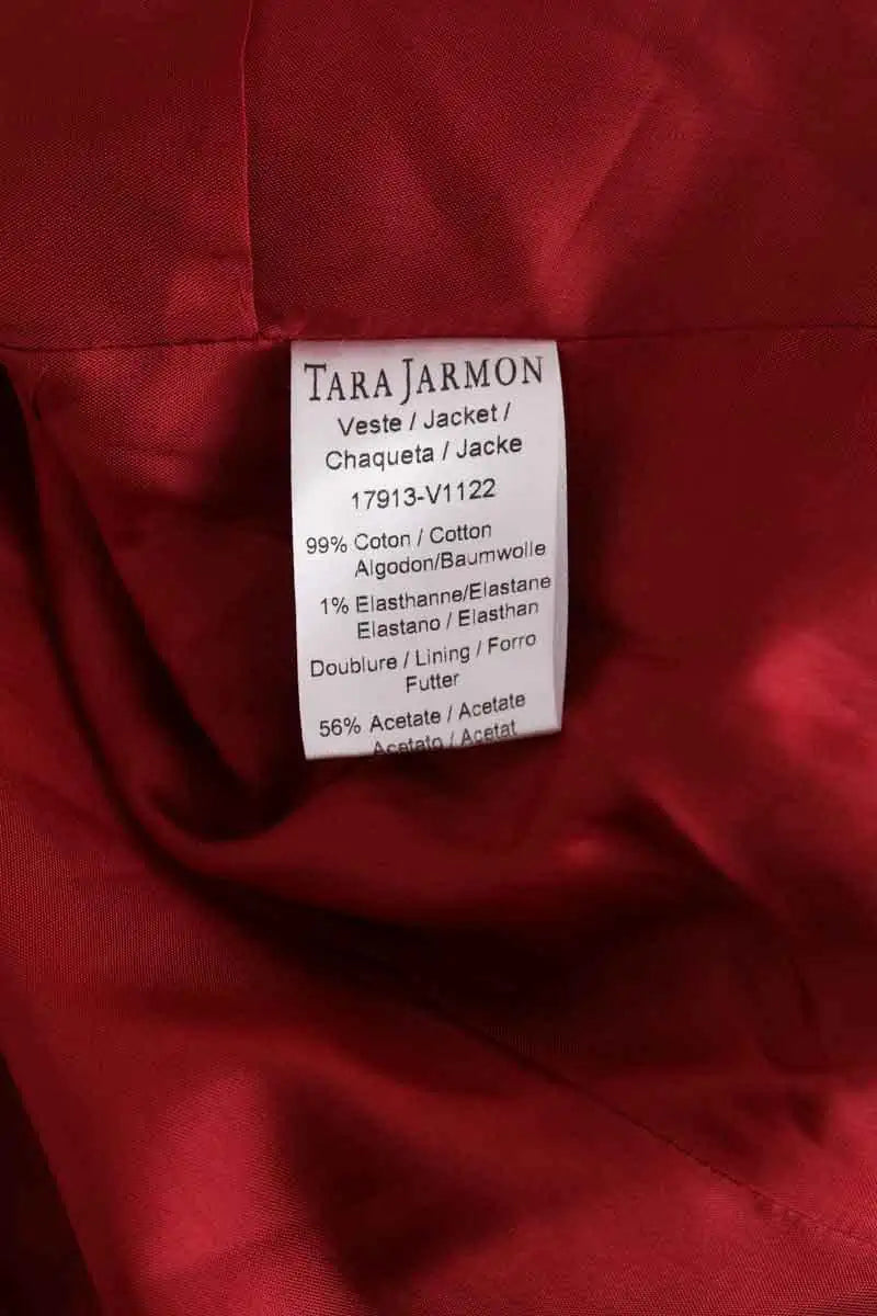Blazer Tara Jarmon Bordeaux en Velours