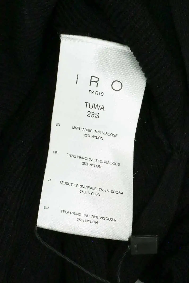 Robe Iro Tuwa Noir en Viscose