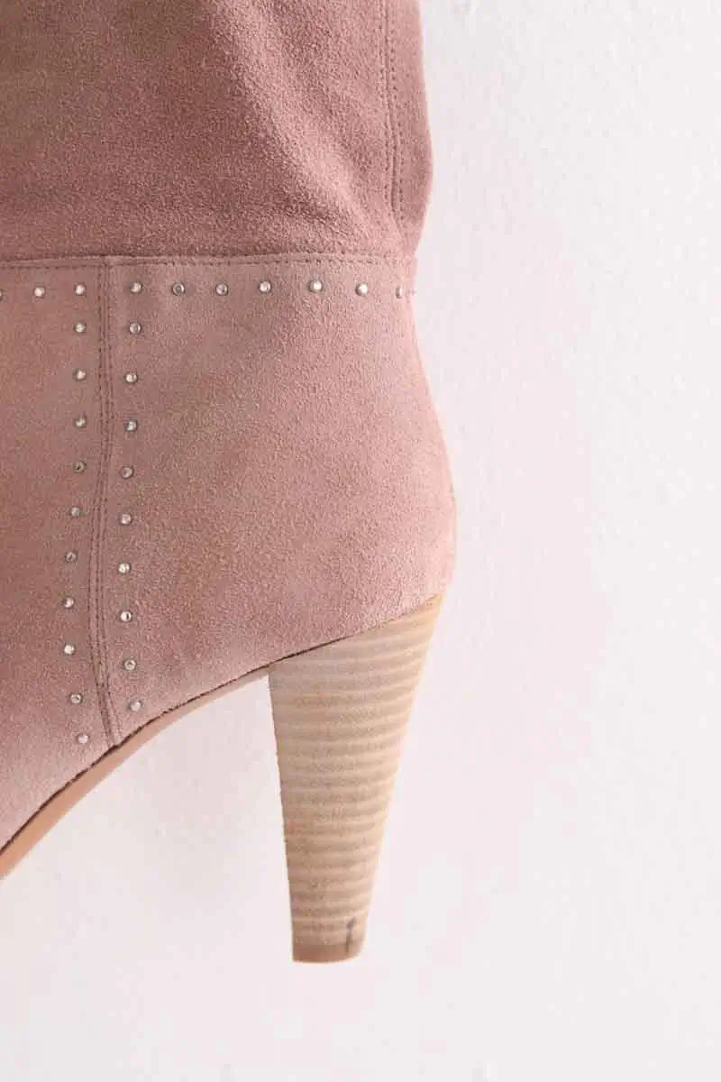 Bottes western Ba&Sh Rose en Daim