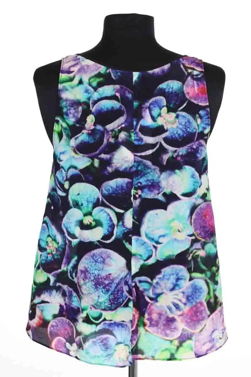 Top sans manche Sandro Multicolore en Soie