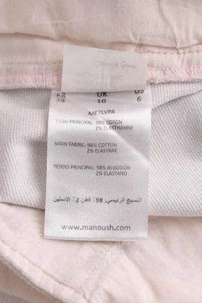 Pantalon droit Manoush Vert en Coton