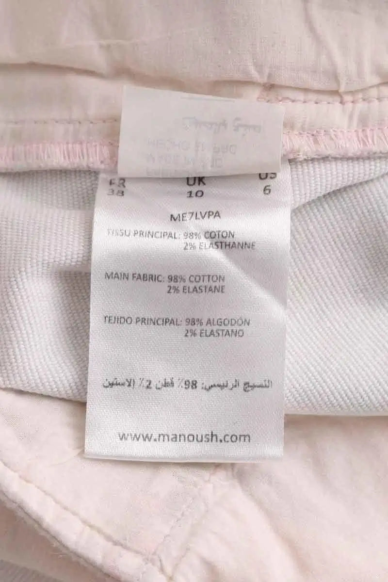 Pantalon droit Manoush Vert en Coton