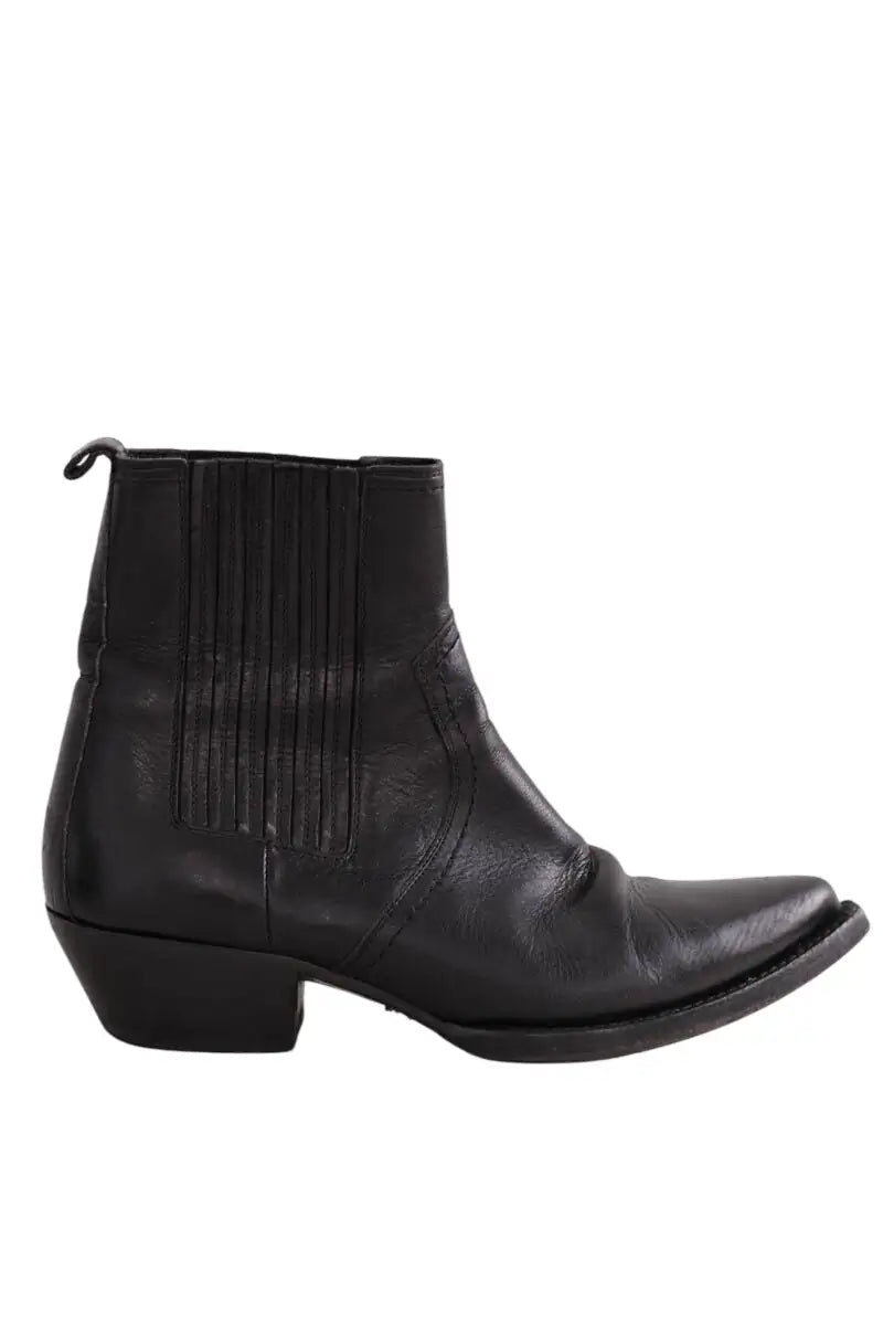 Boots western Saint Laurent Noir en Cuir, taille 37 - Seconde Main
