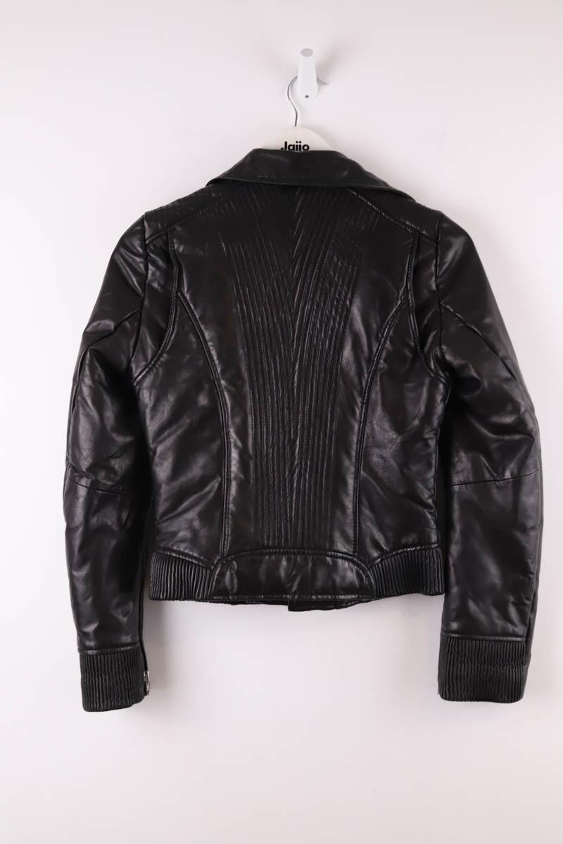 Veste en cuir Maje  Noir