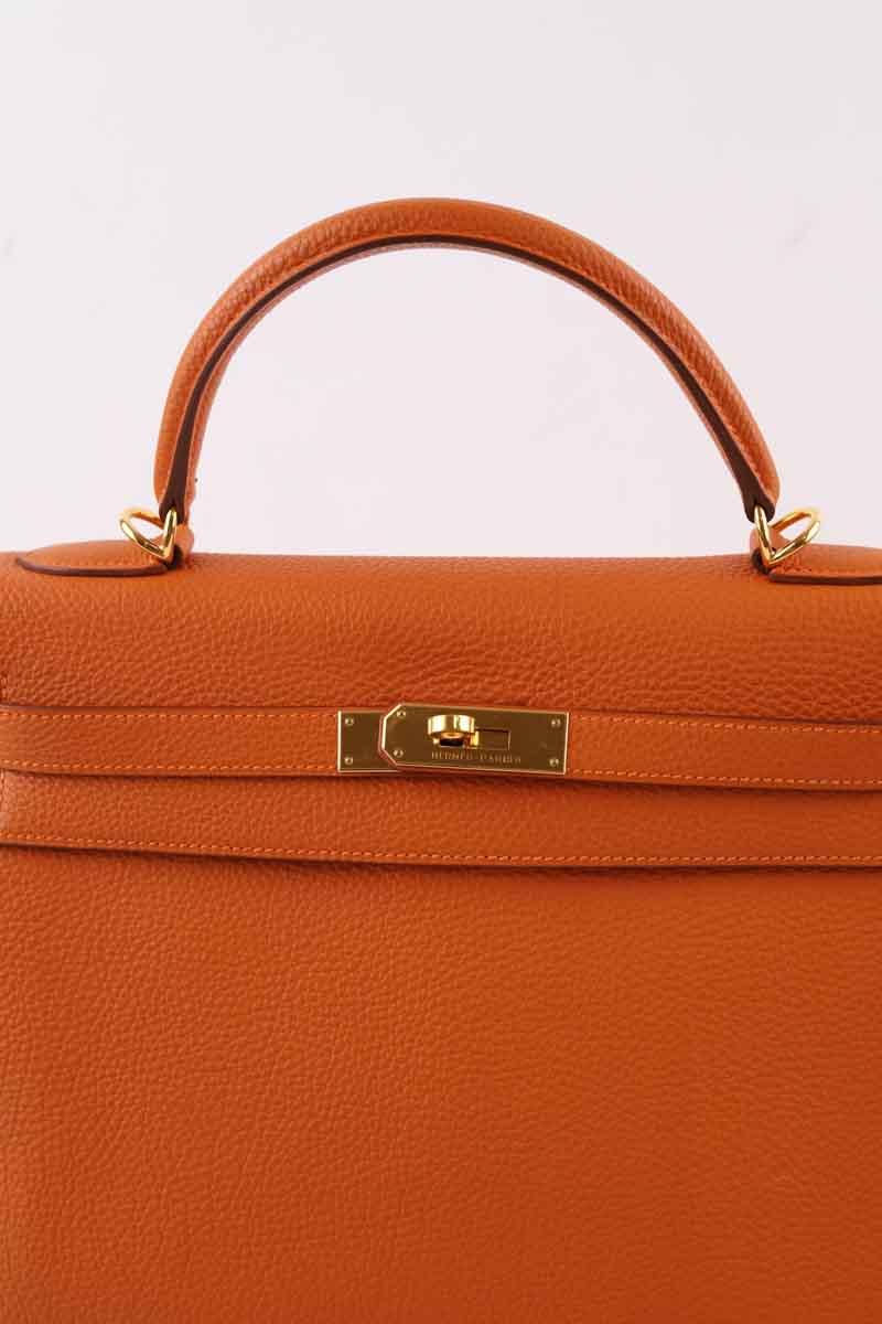Sacs à main Hermès Kelly 32 Orange