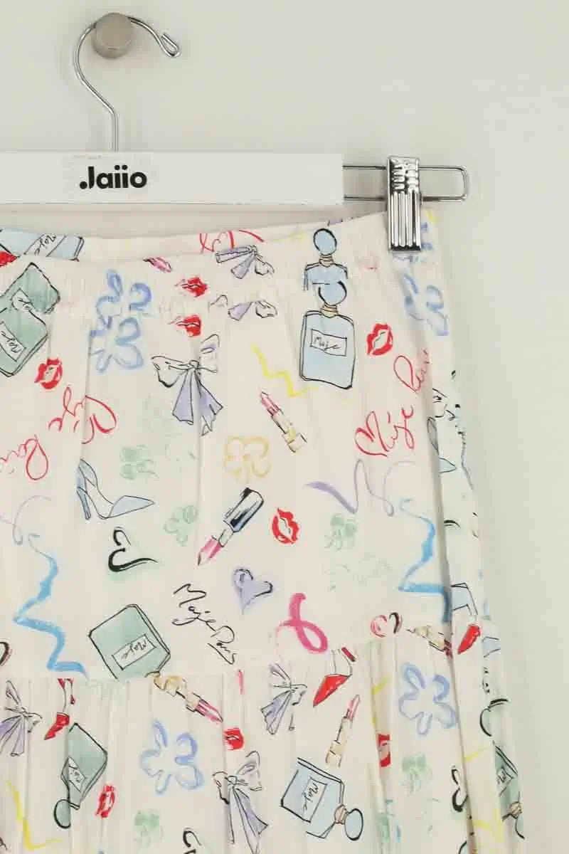 Jupe Maje Blanc en Coton