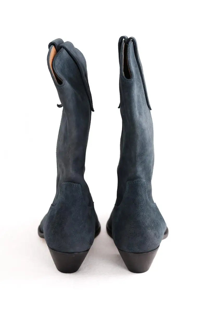 Boots western Isabel Marant Bleu en Daim