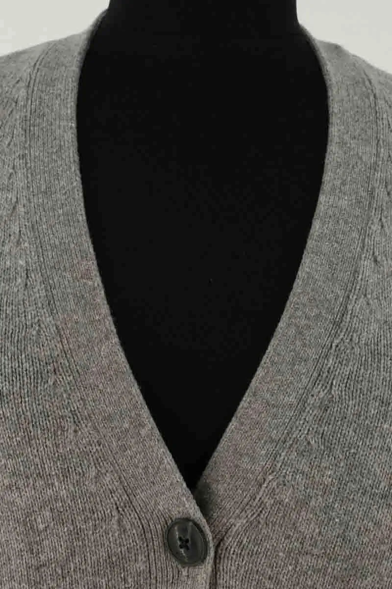 Cardigan Tory Burch Gris en Laine