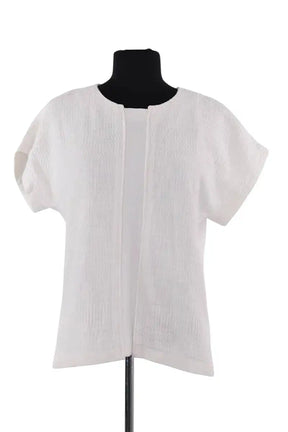 Top sans manche Gerard Darel Blanc en Coton, taille S - Seconde Main