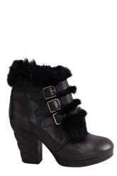Boots à boucles See By Chloé Noir en Cuir, taille 36 - Seconde Main