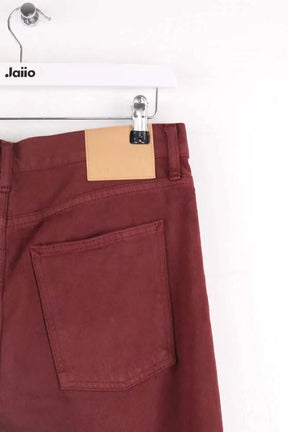 Jean large B Sides Bordeaux en Coton