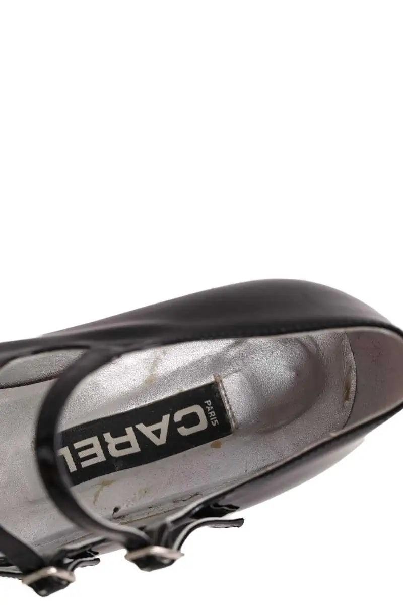 Talons Carel Noir en Cuir