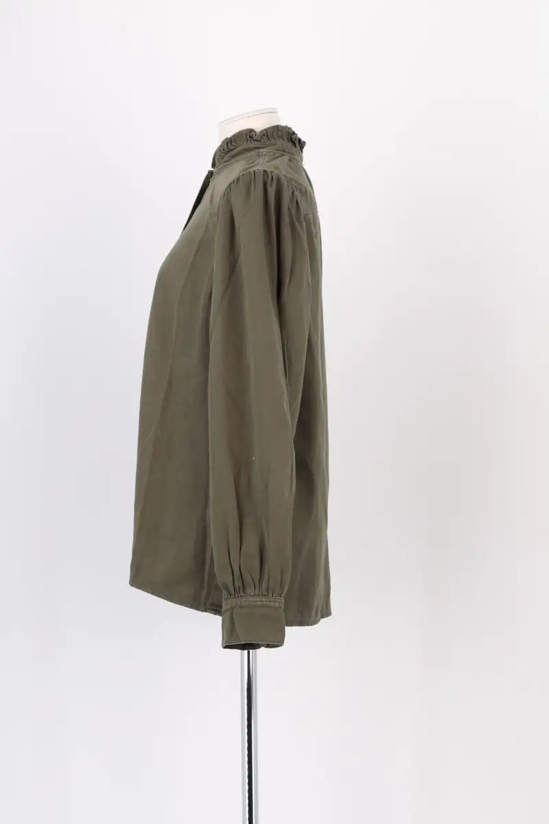Chemise Ba&Sh Kaki en Coton