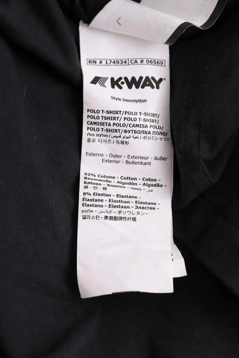 Polo K-Way Noir en Coton