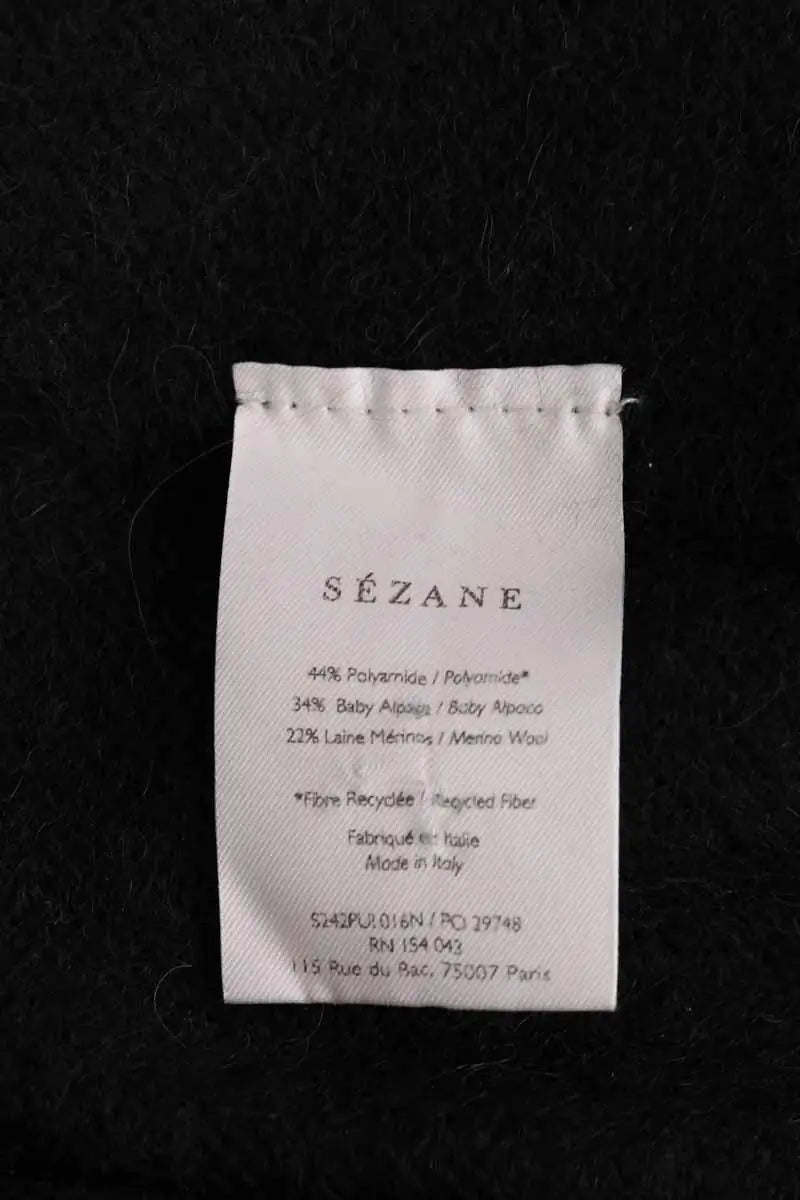 Pull Sézane Noir en Laine