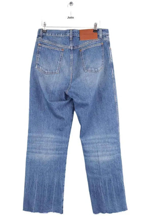 Jean droit Victoria Beckham Bleu en Coton