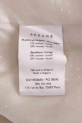 Blazer Sézane Ecru en Synthétique