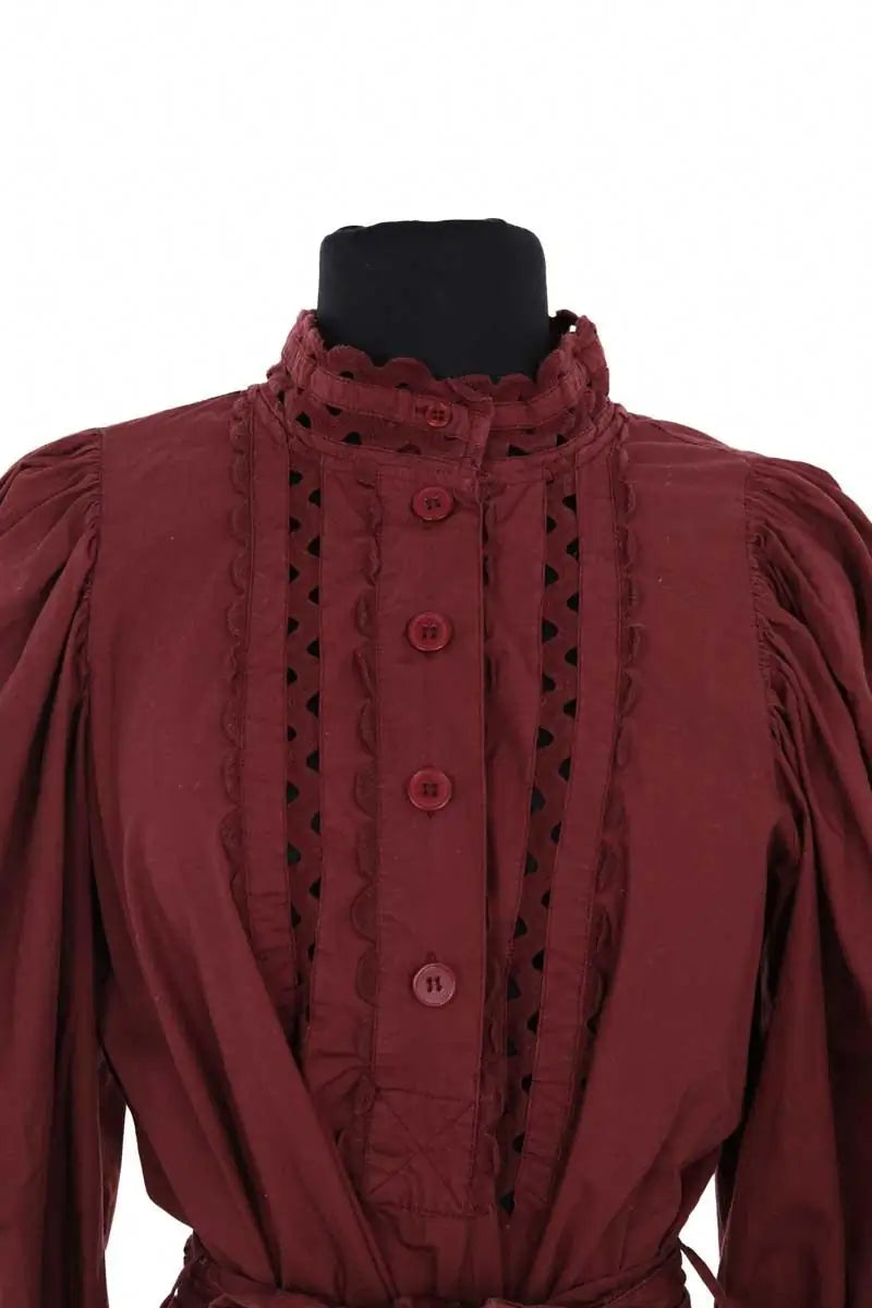 Robe Antik Batik Marron en Coton