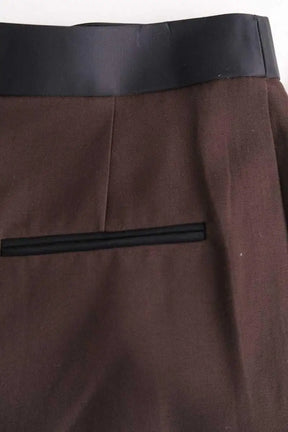 Pantalon large Khaite Marron en Viscose