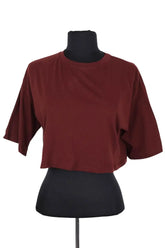 T-shirt The Frankie Shop Bordeaux en Coton, taille S - Seconde Main