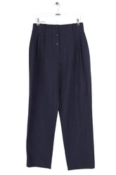 Pantalon large Sandro Marine en Synthétique, taille S - Seconde Main