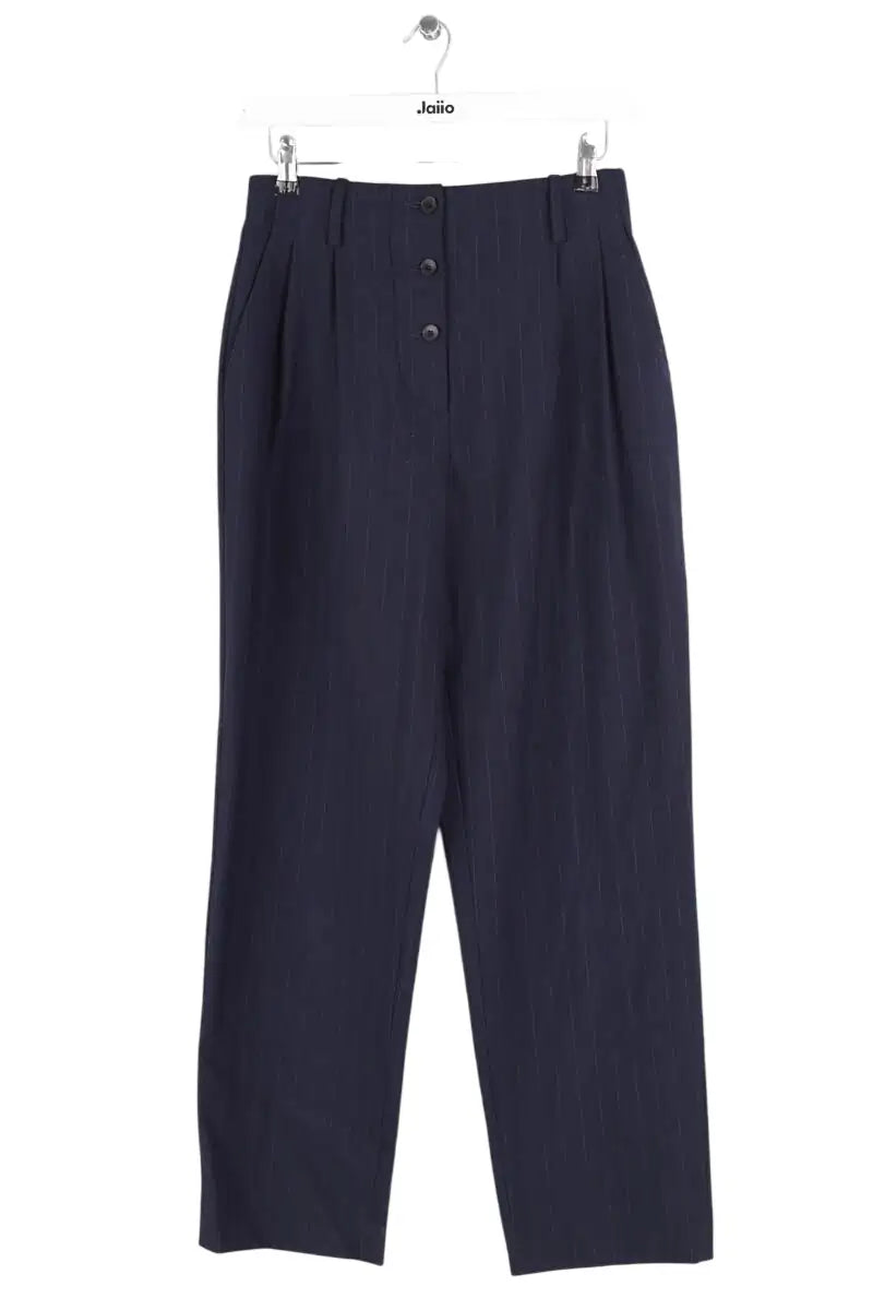 Pantalon large Sandro Marine en Synthétique, taille S - Seconde Main