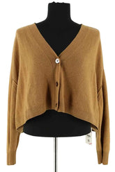 Cardigan Vanessa Bruno Kaki en Laine, taille S - Seconde Main