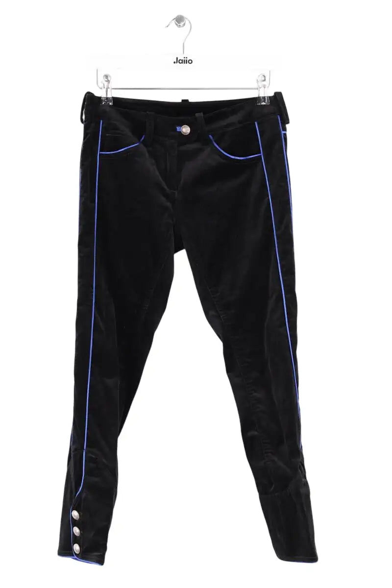 Pantalon droit Isabel Marant Noir en Velours, taille S - Seconde Main