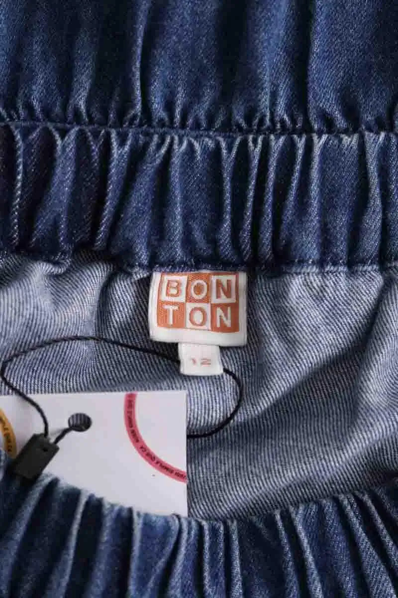 Jupe Bonton Celine Bleu en Coton
