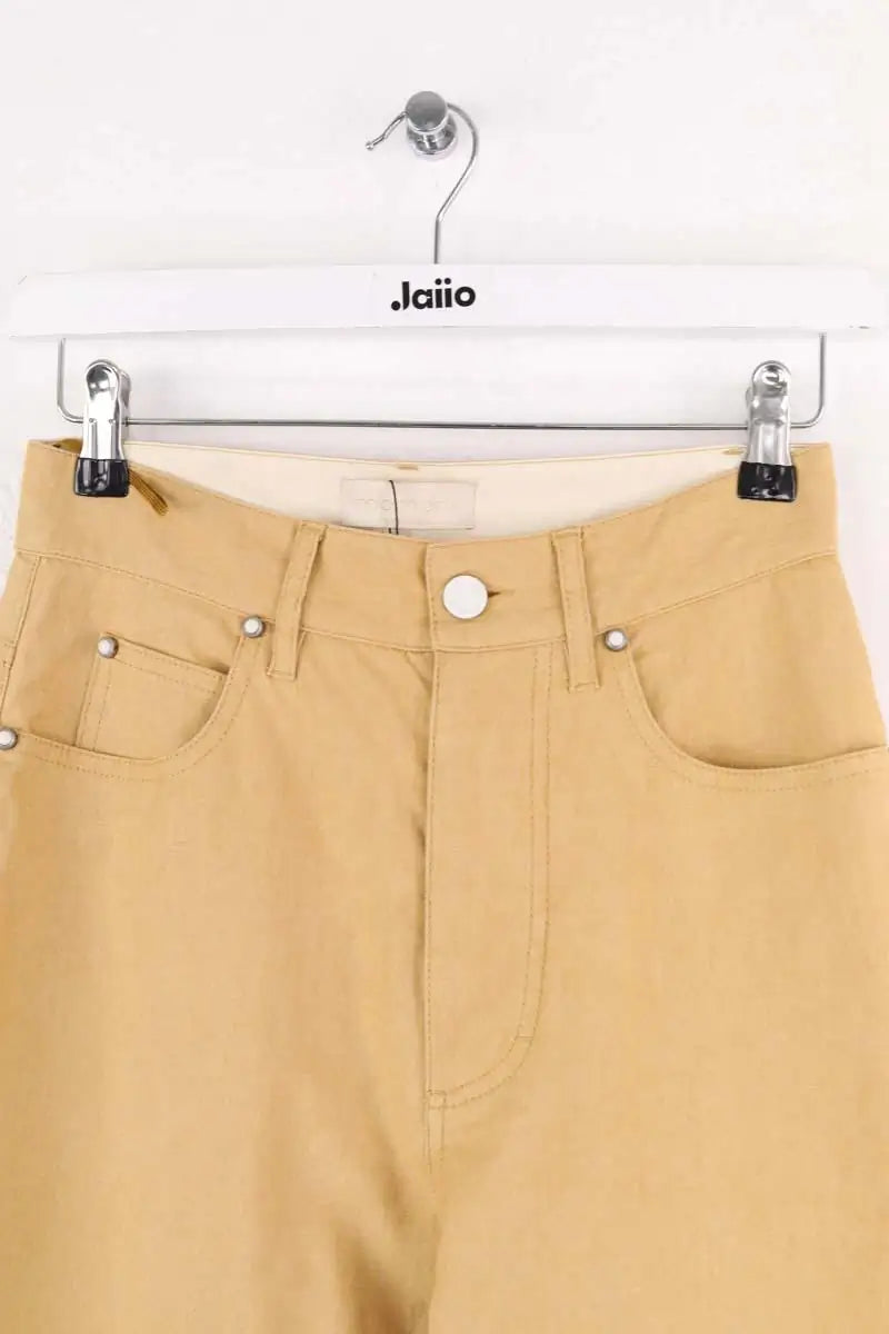 Pantalon droit Momoni Beige en Coton