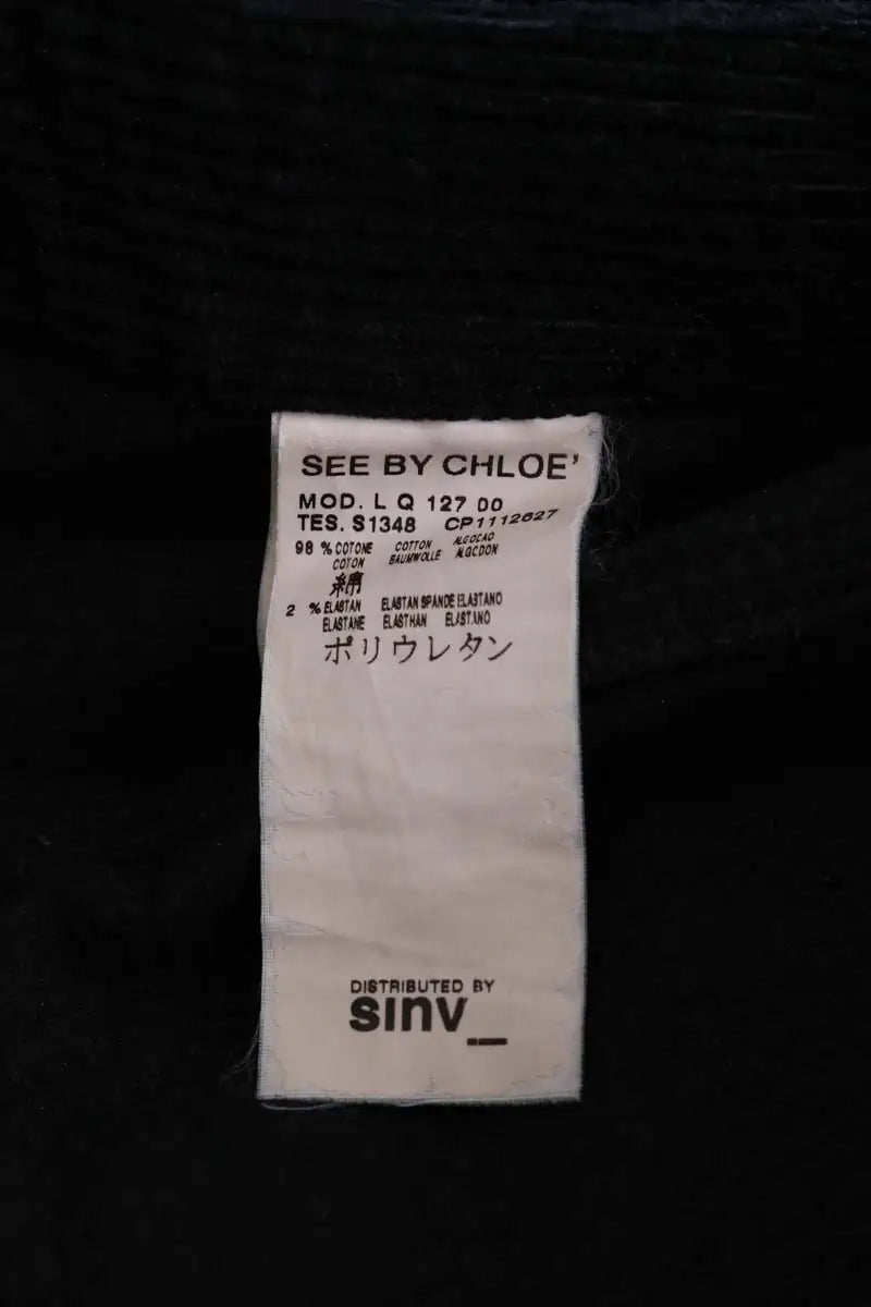 Pantalon See By Chloé Marine en Coton